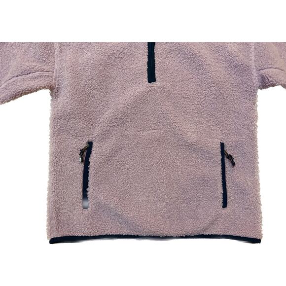 Brooks Brothers Women’s Teddy Fleece Half Zip Pullover Shearling Purple Small - Picture 9 of 13
